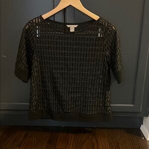 Banana Republic Black Boxy Embellished Blouse